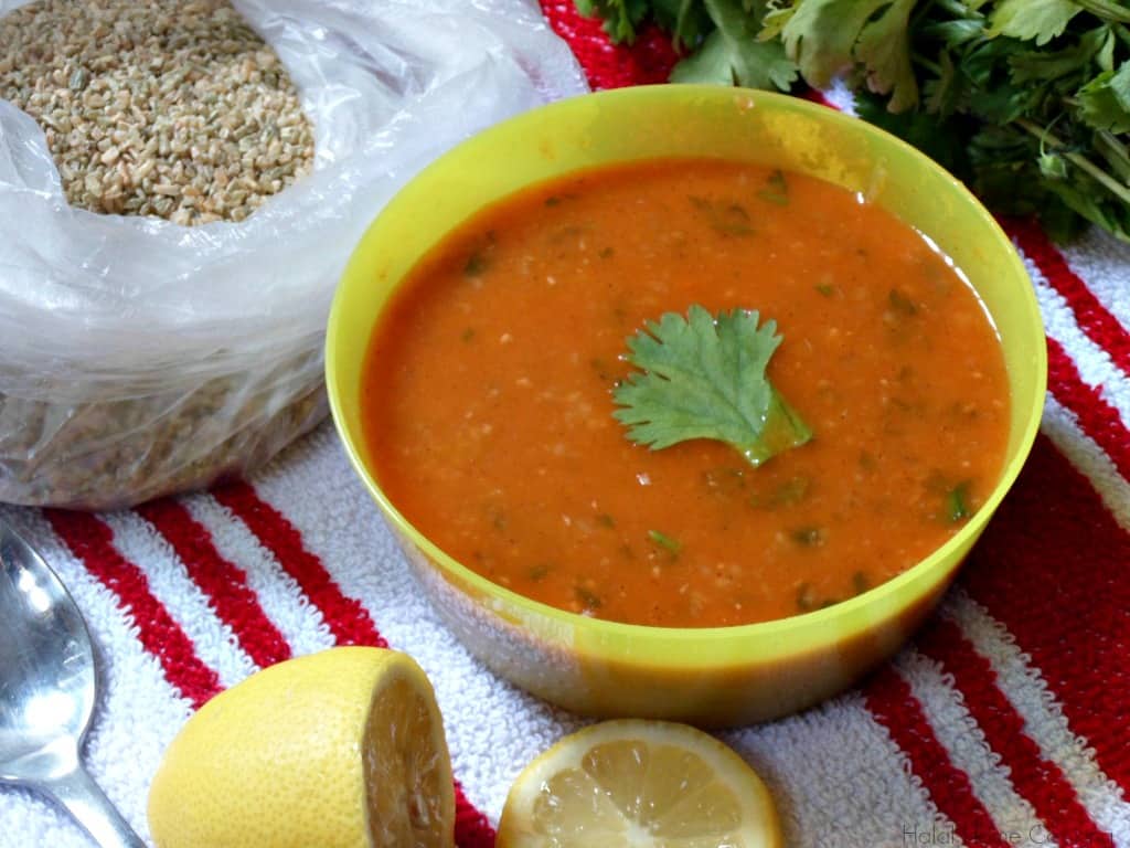 Shorba Frik / Jari / Tomato And Green Wheat Soup