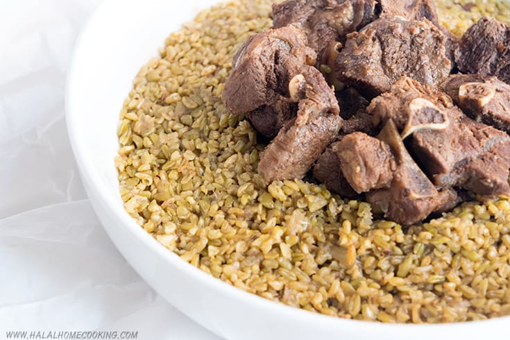 Mutton with Freekeh (green wheat)