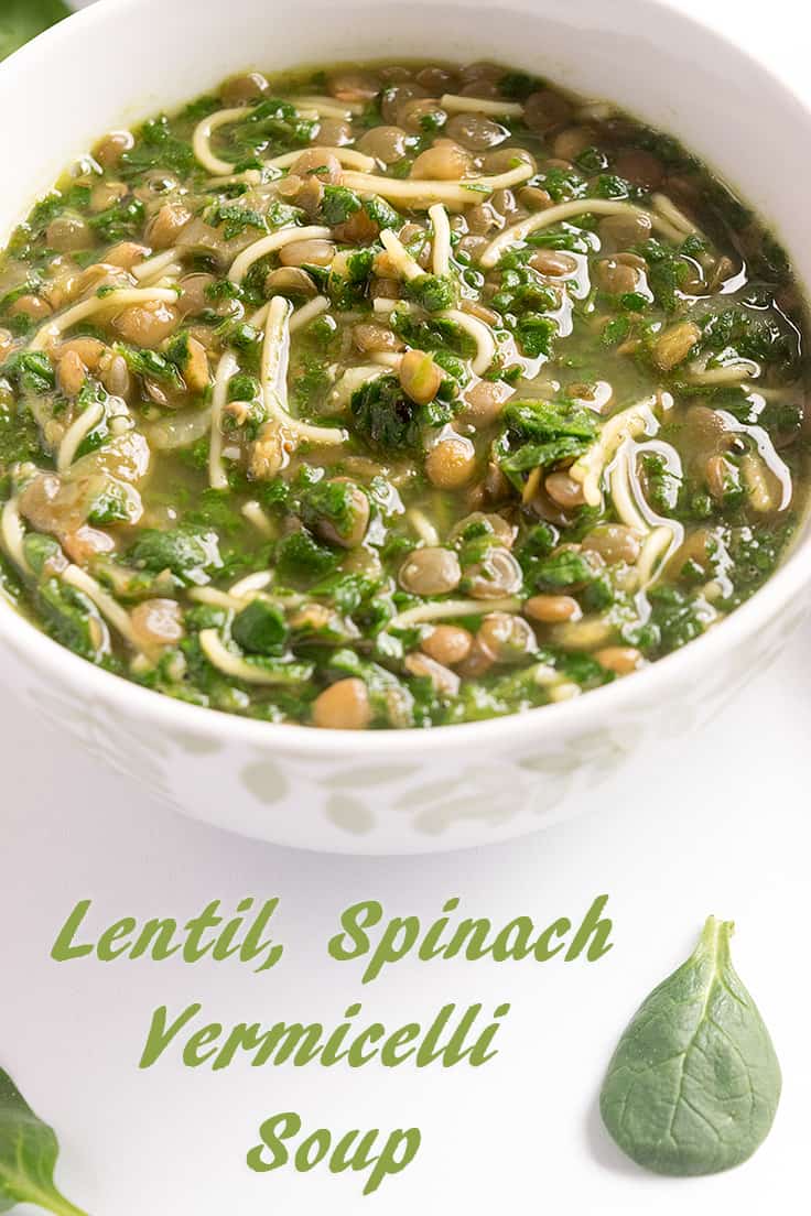 lebanese lentil spinach vermicelli (rishta) soup
